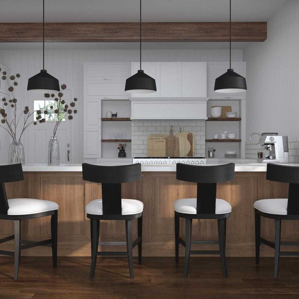 Idris Modern Wood Counter Stool - Bombay Mercantile