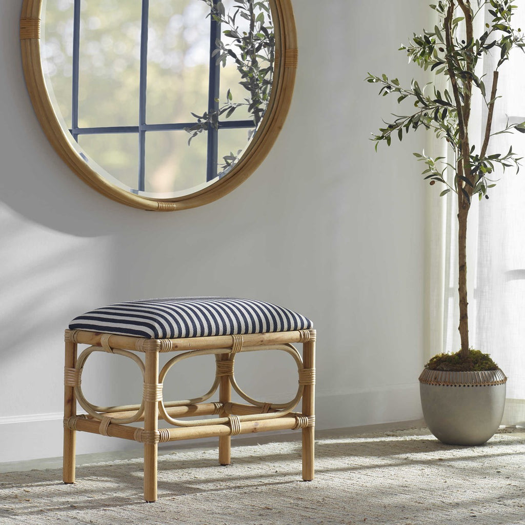 Laguna Small Striped Bench - Bombay Mercantile