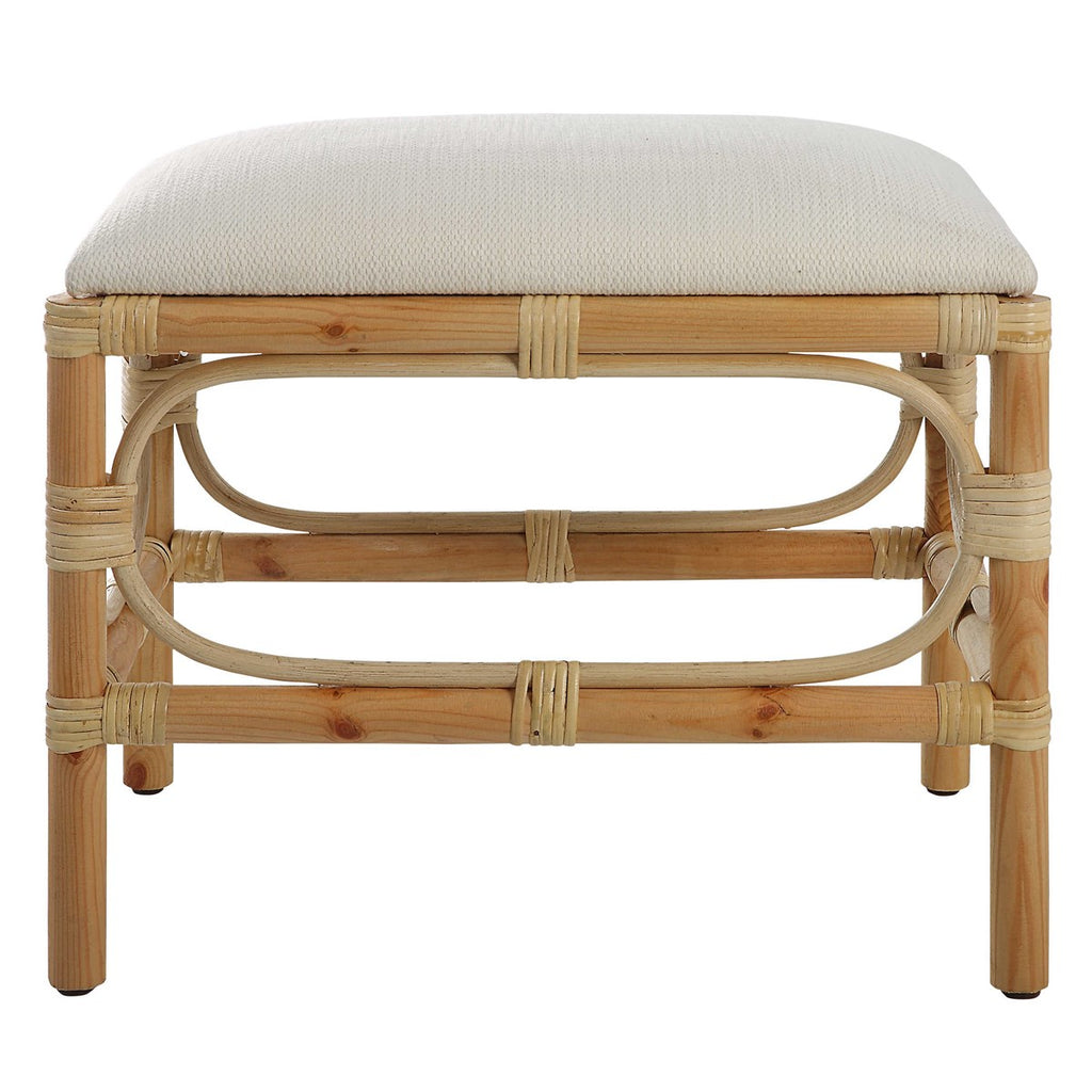 Laguna Small White Bench - Bombay Mercantile