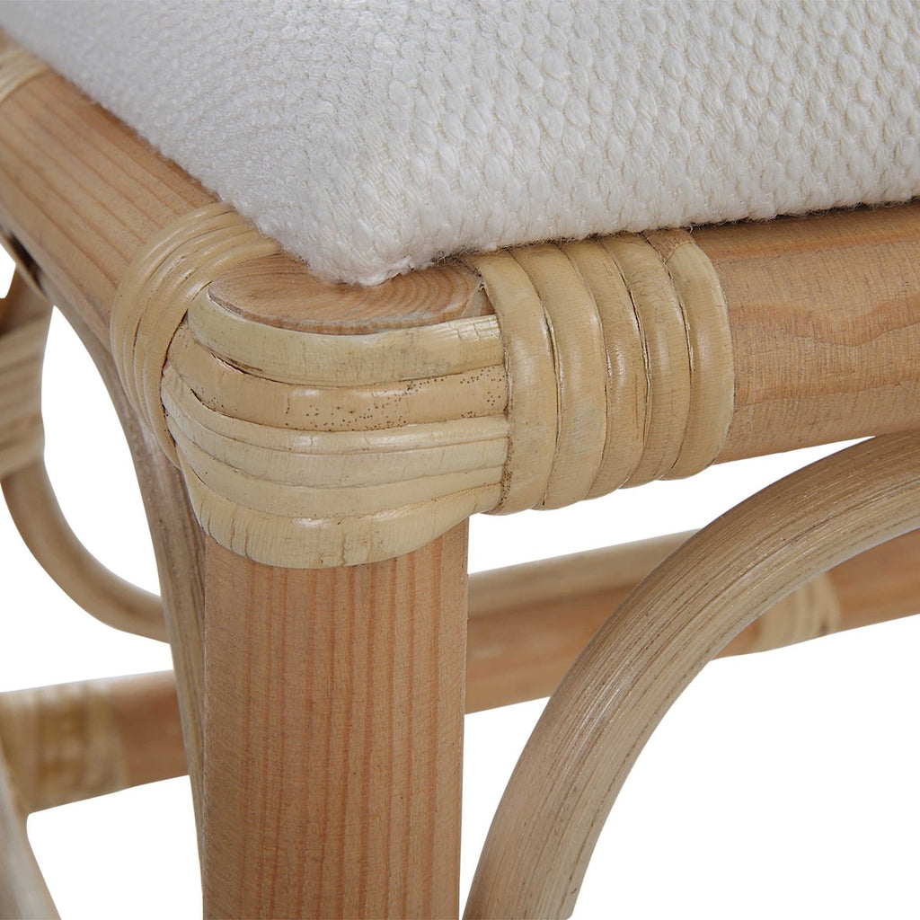 Laguna Small White Bench - Bombay Mercantile
