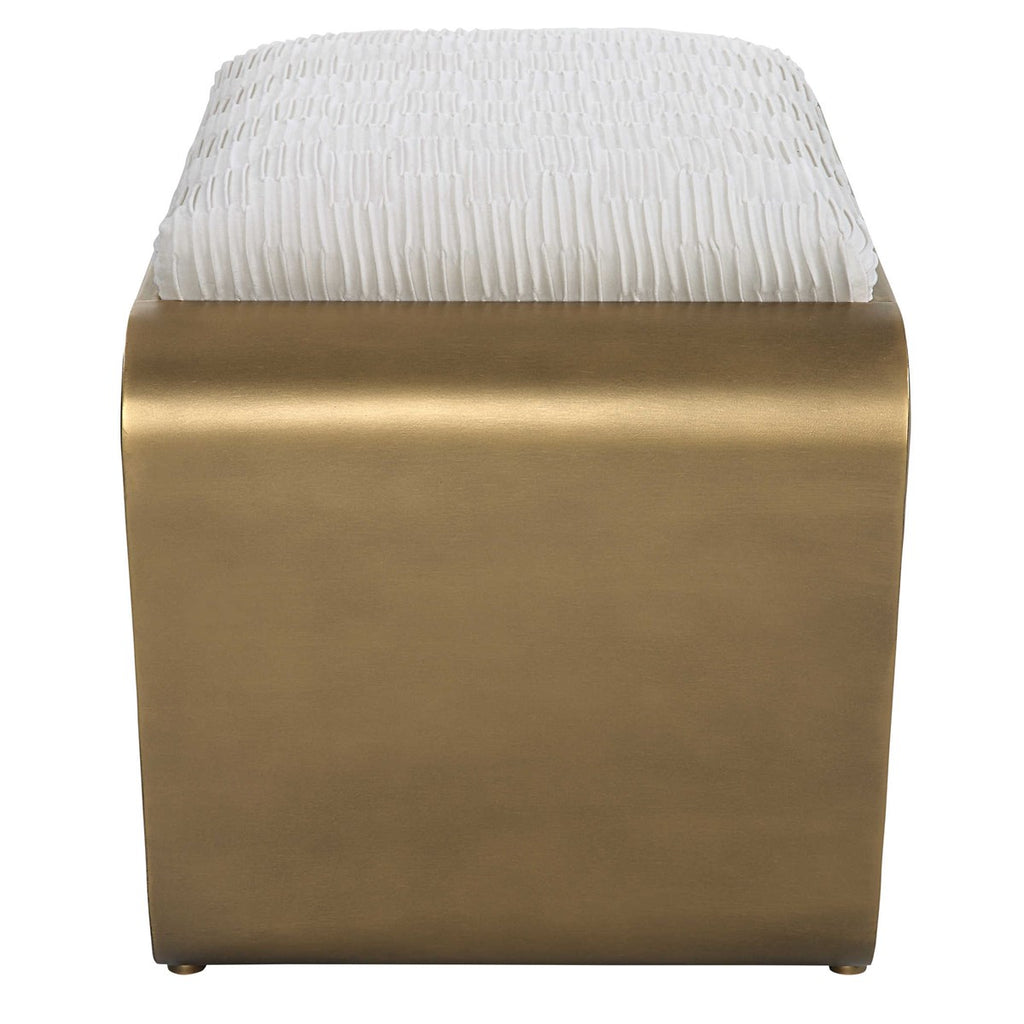 Hoop Small Gold Bench - Bombay Mercantile
