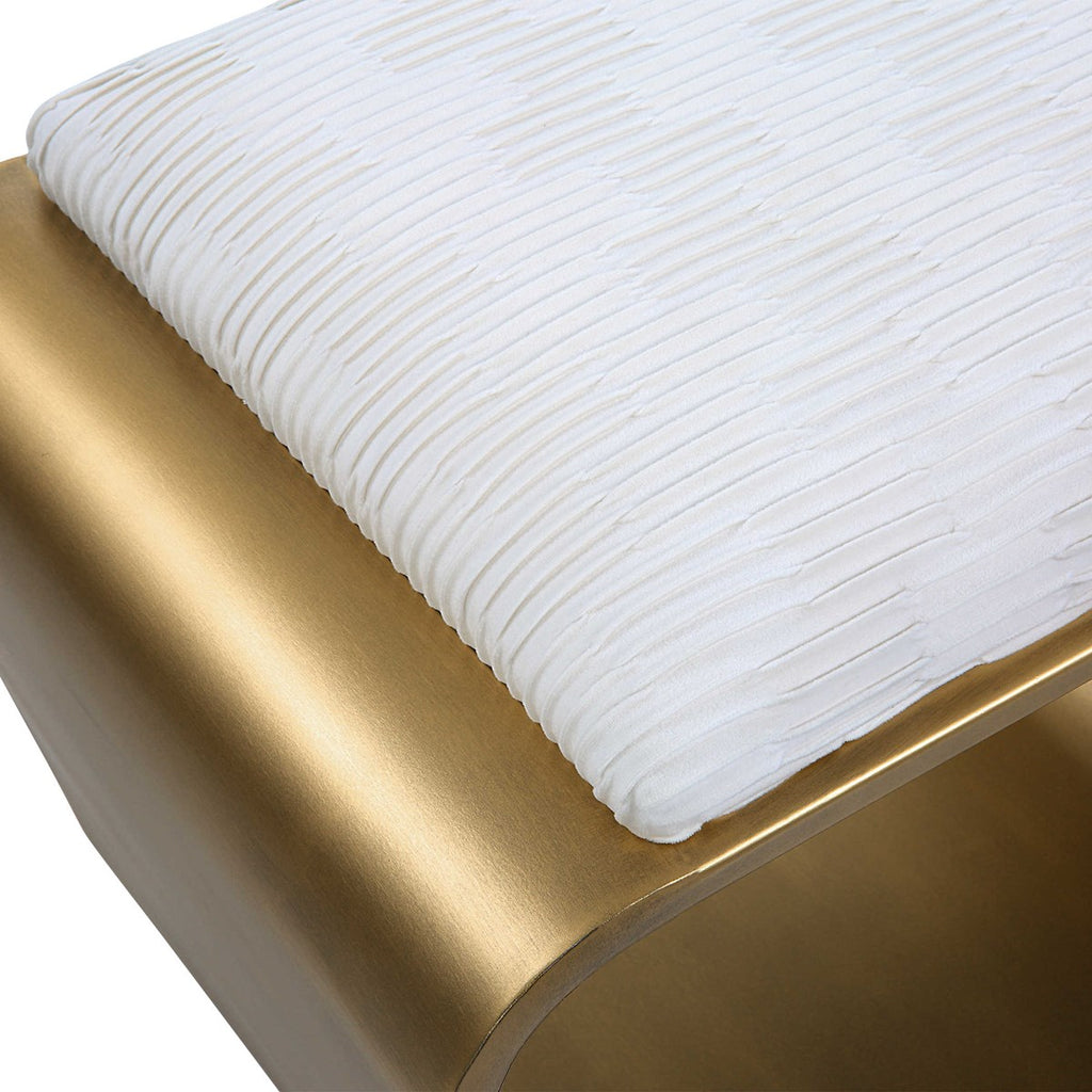 Hoop Small Gold Bench - Bombay Mercantile