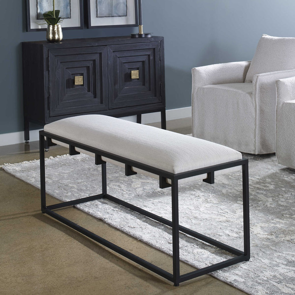 Paradox Iron & Fabric Bench - Bombay Mercantile