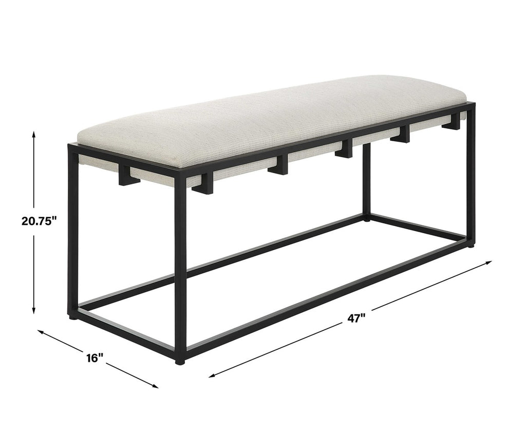 Paradox Iron & Fabric Bench - Bombay Mercantile