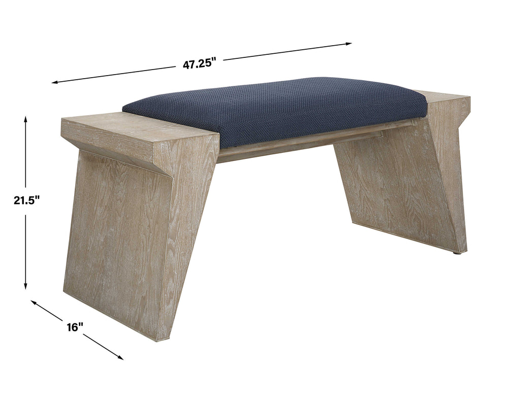 Davenport Modern Coastal Bench - Bombay Mercantile