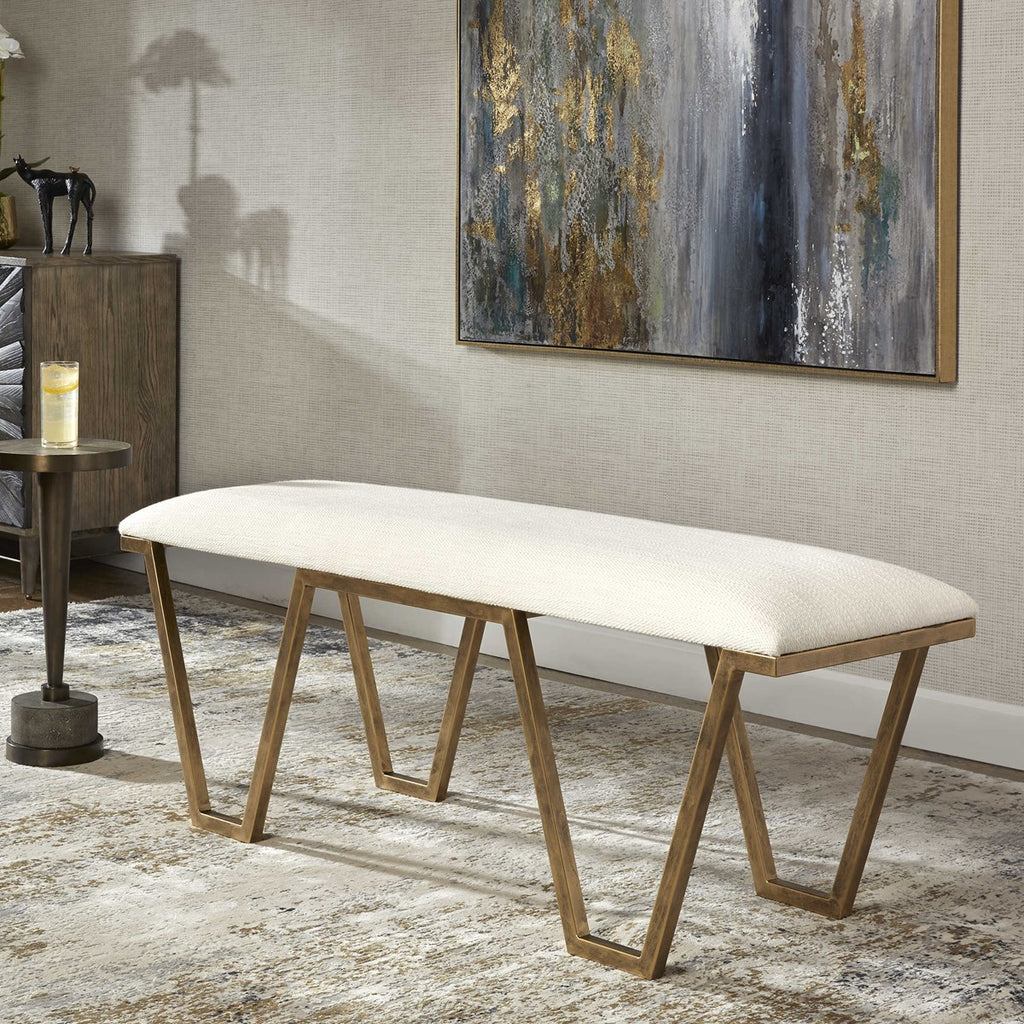Farrah Geometric Bench - Bombay Mercantile