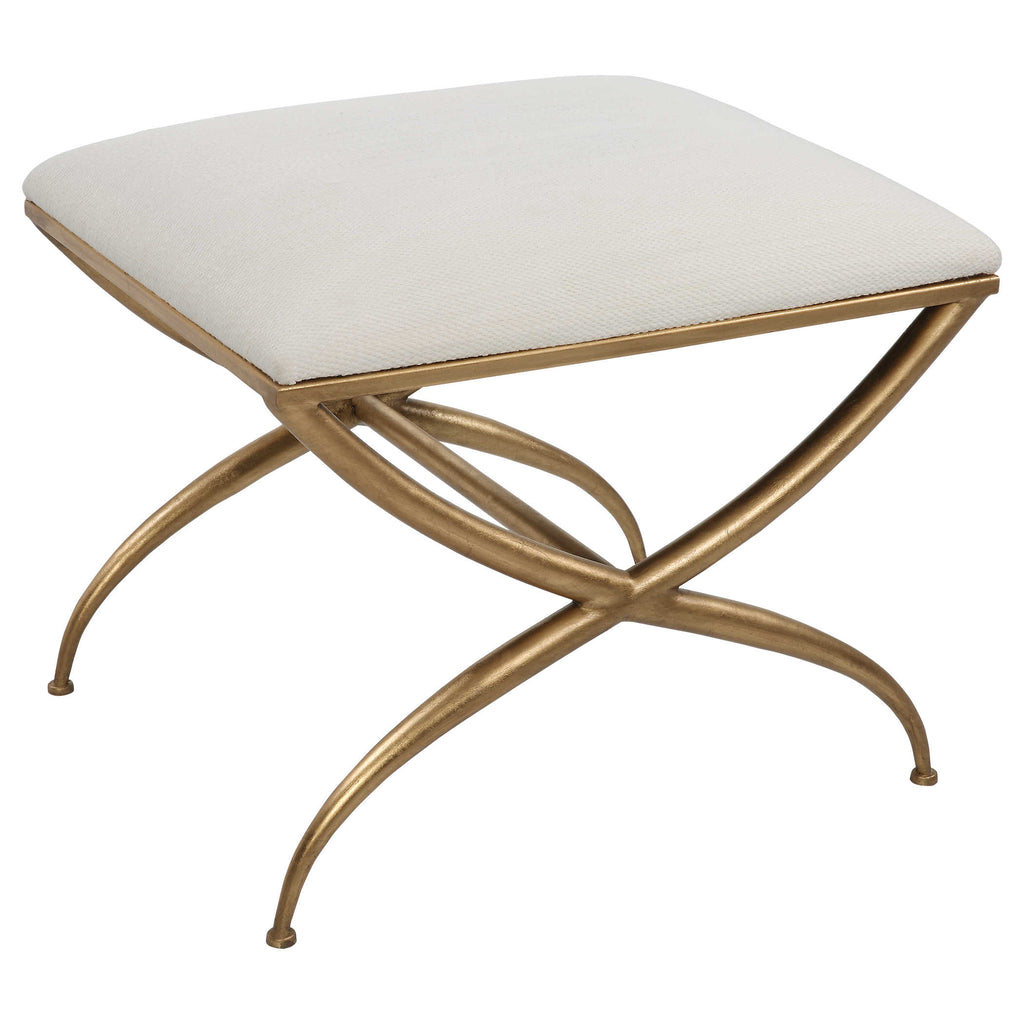 Crossing Small White Bench - Bombay Mercantile
