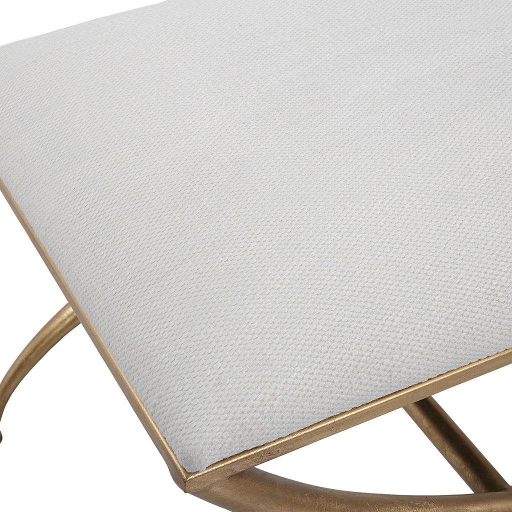 Crossing Small White Bench - Bombay Mercantile