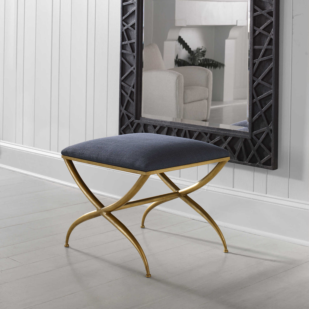 Crossing Small Navy Bench - Bombay Mercantile