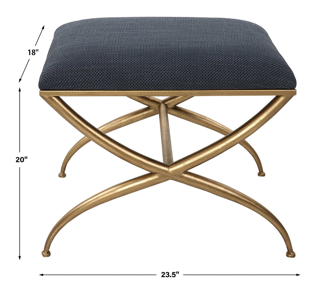 Crossing Small Navy Bench - Bombay Mercantile