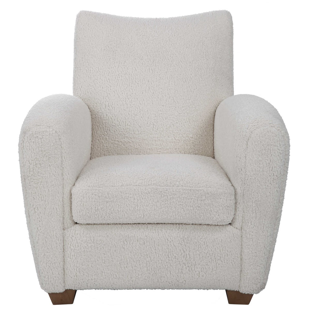 Teddy White Shearling Accent Chair - Bombay Mercantile