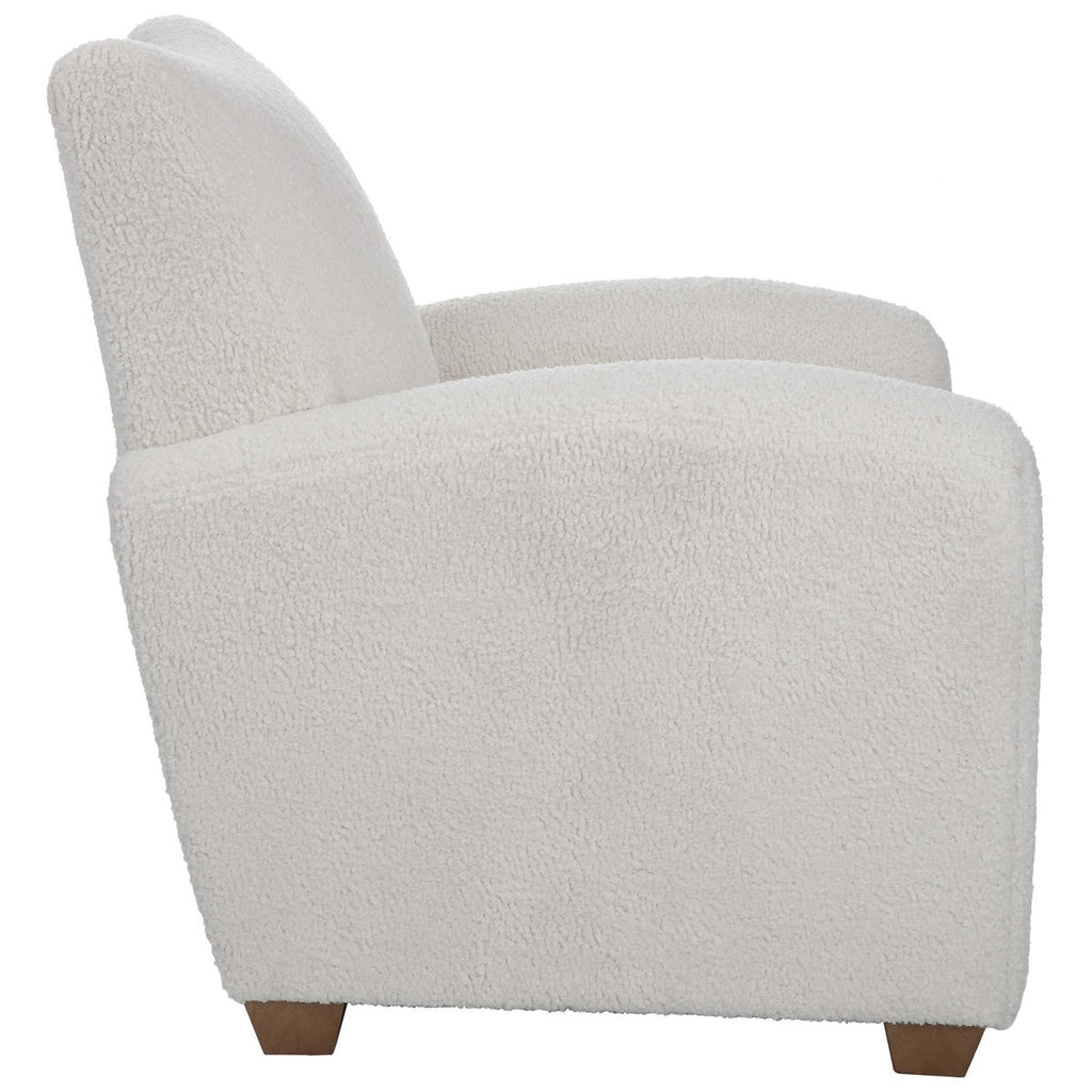 Teddy White Shearling Accent Chair - Bombay Mercantile