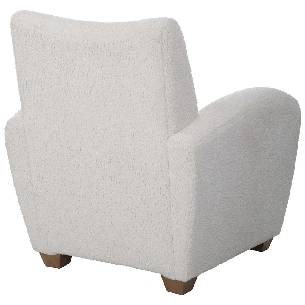 Teddy White Shearling Accent Chair - Bombay Mercantile