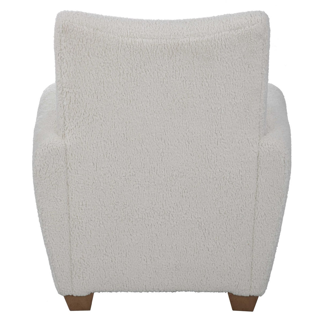 Teddy White Shearling Accent Chair - Bombay Mercantile
