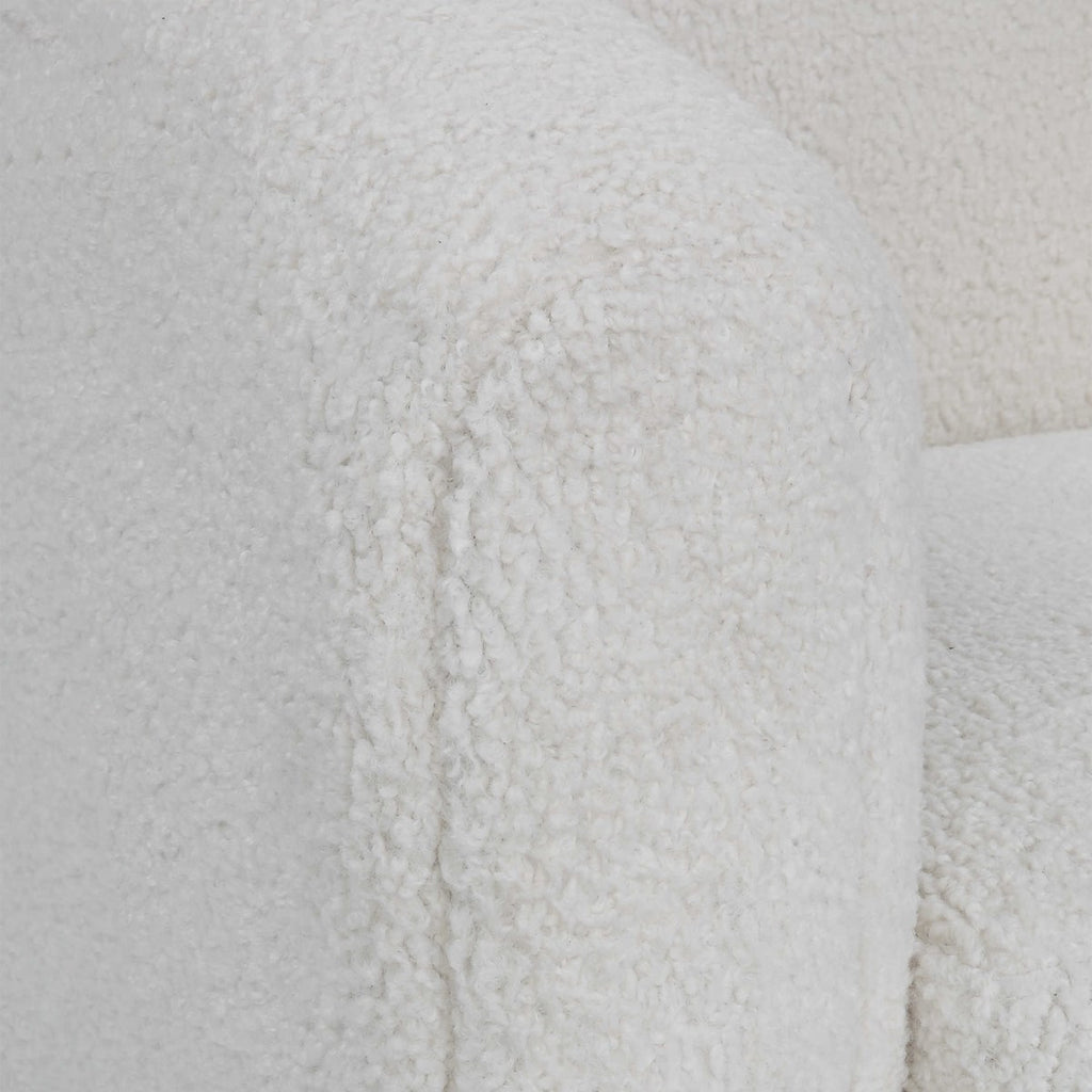 Teddy White Shearling Accent Chair - Bombay Mercantile