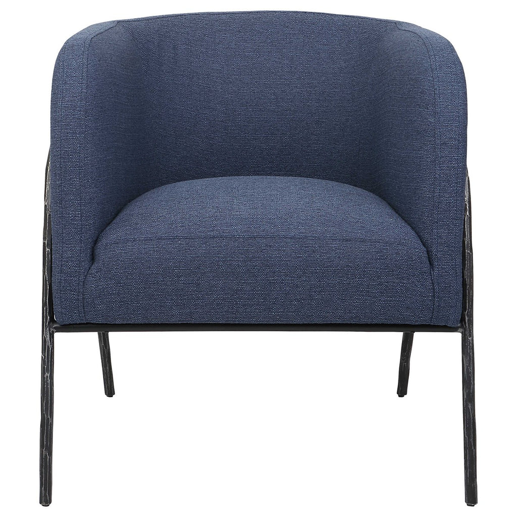 Jacobsen Denim Barrel Chair - Bombay Mercantile