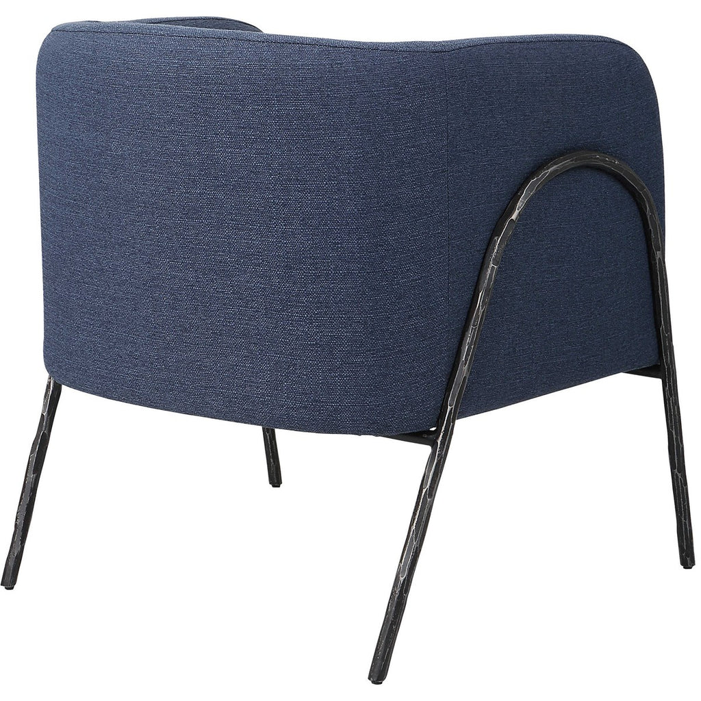 Jacobsen Denim Barrel Chair - Bombay Mercantile