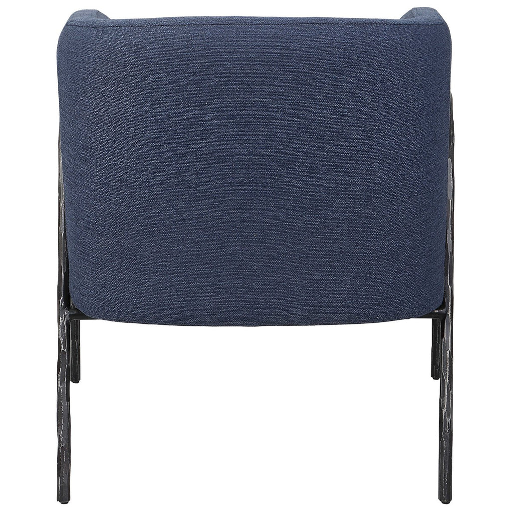 Jacobsen Denim Barrel Chair - Bombay Mercantile