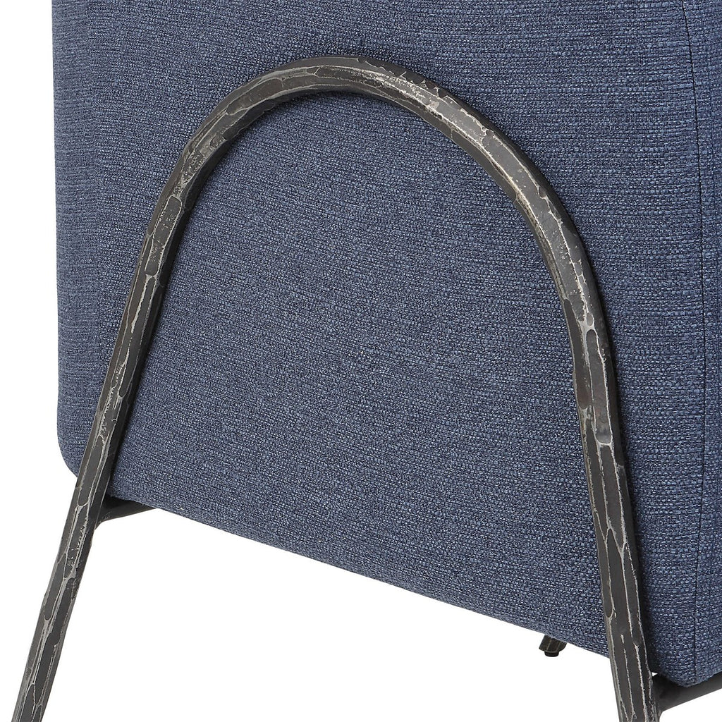 Jacobsen Denim Barrel Chair - Bombay Mercantile