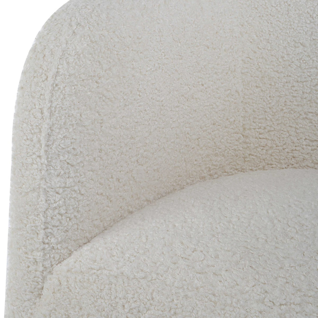 Jacobsen Off White Shearling Accent Chair - Bombay Mercantile