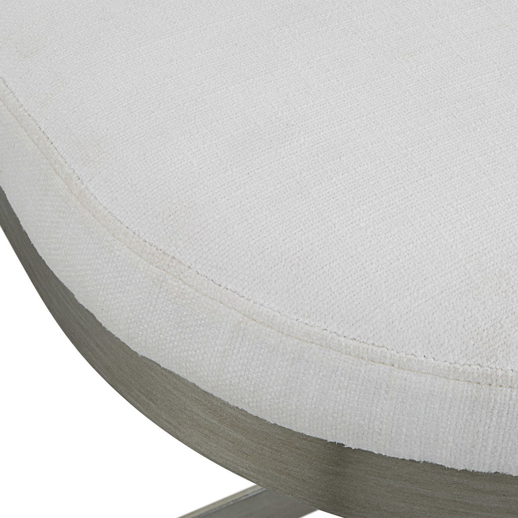 Ivanna Backless Silver Counter Stool - Bombay Mercantile