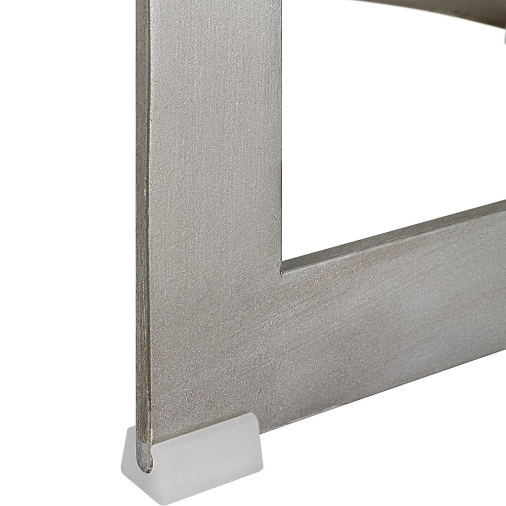 Ivanna Backless Silver Counter Stool - Bombay Mercantile