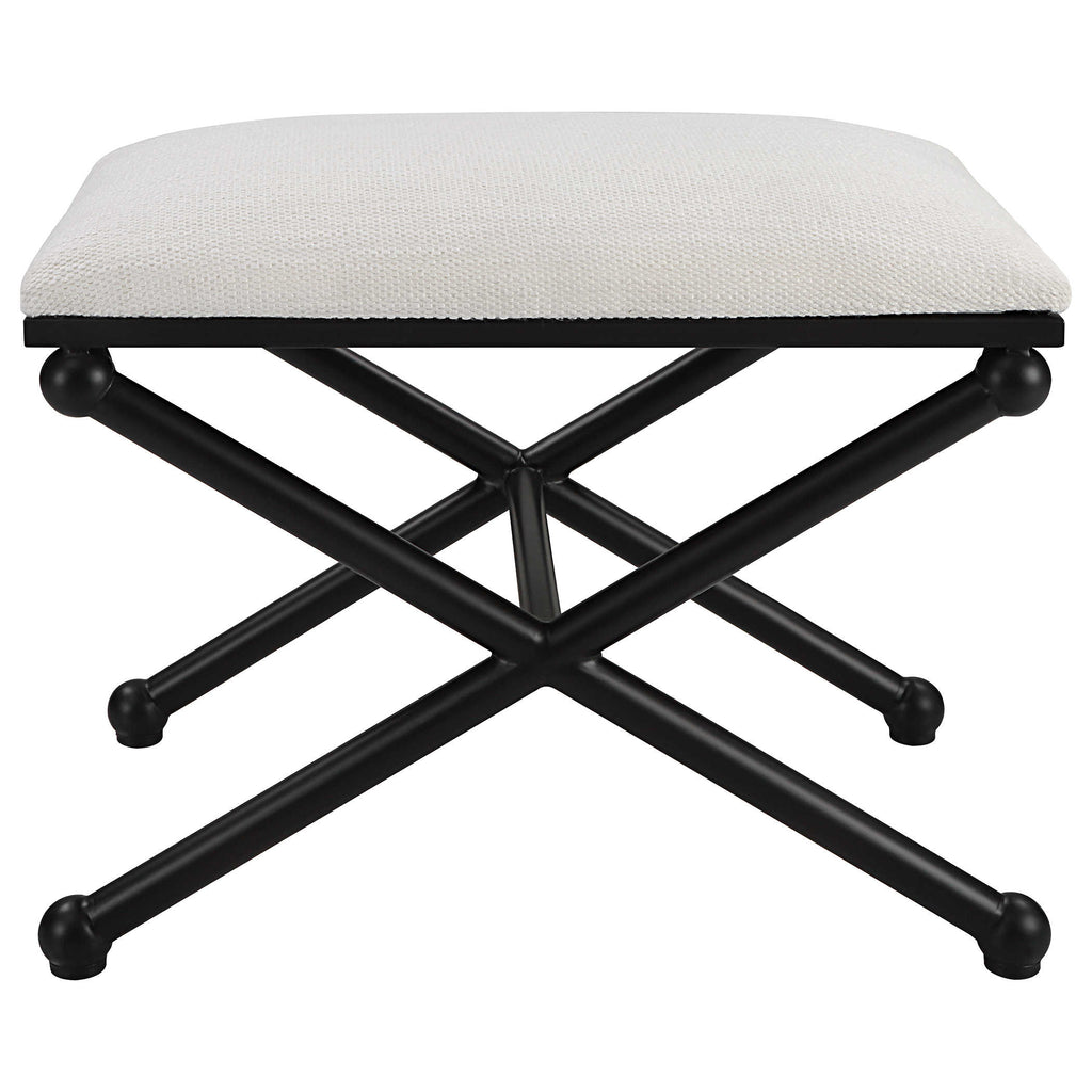 Andrews White Small Bench - Bombay Mercantile