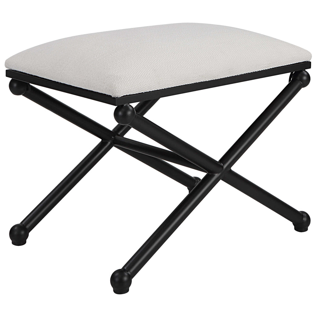 Andrews White Small Bench - Bombay Mercantile