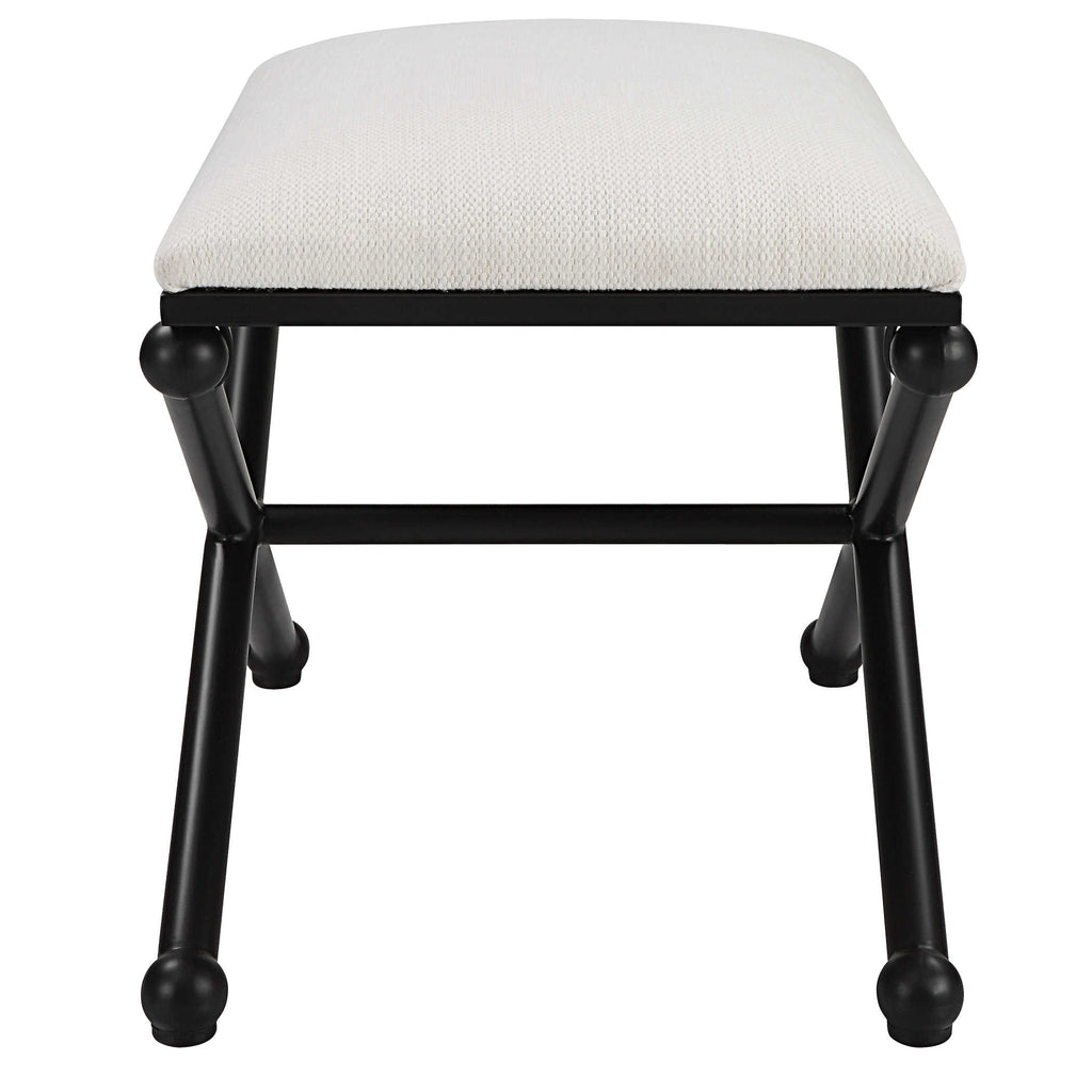 Andrews White Small Bench - Bombay Mercantile
