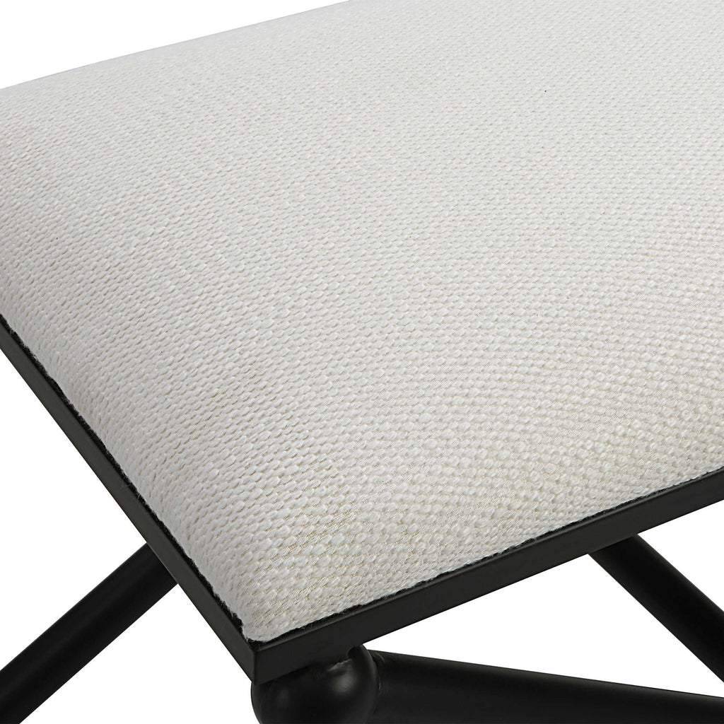 Andrews White Small Bench - Bombay Mercantile