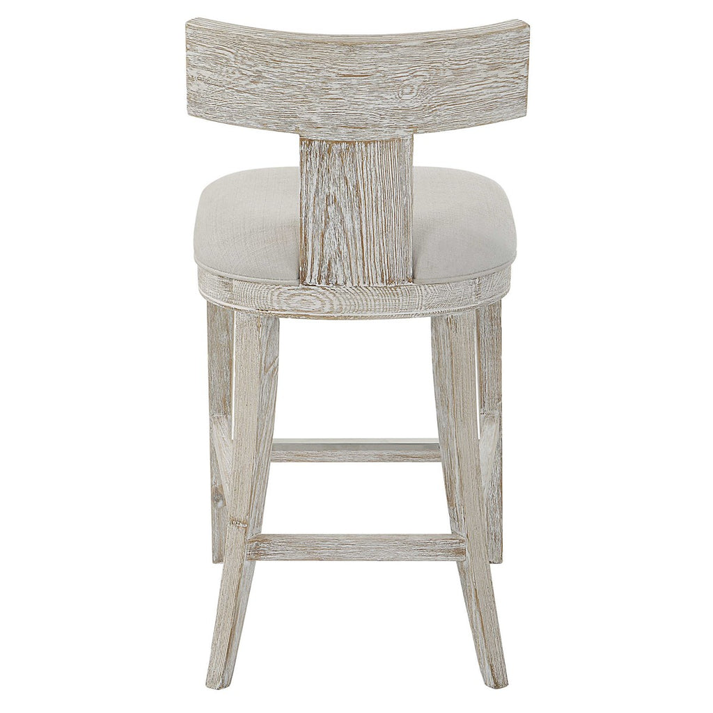 Idris White Counter Stool - Bombay Mercantile