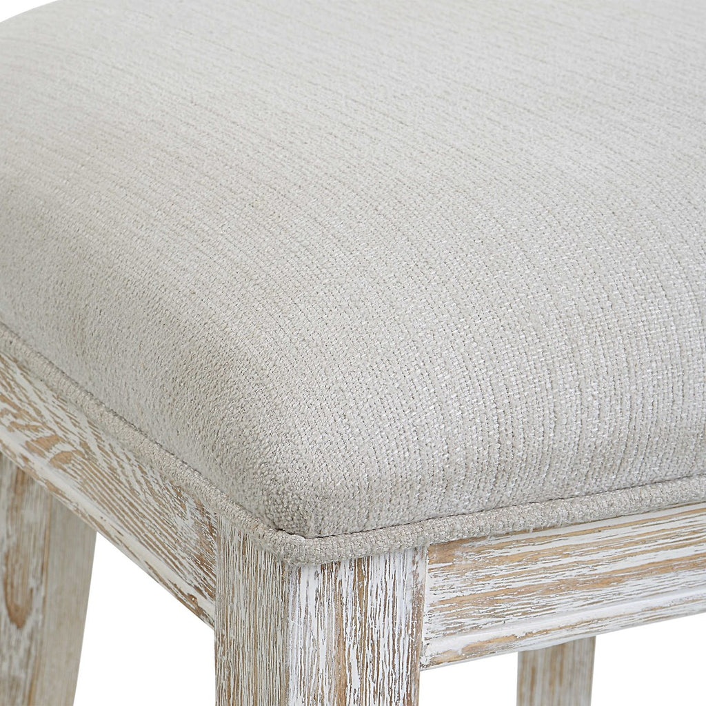 Idris White Counter Stool - Bombay Mercantile