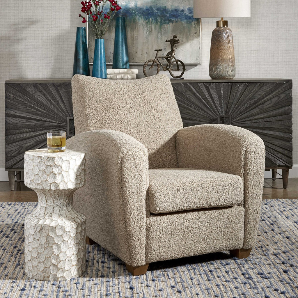 Teddy Latte Accent Chair - Bombay Mercantile