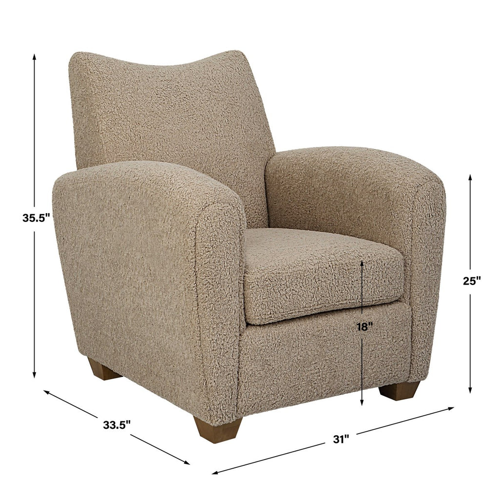 Teddy Latte Accent Chair - Bombay Mercantile