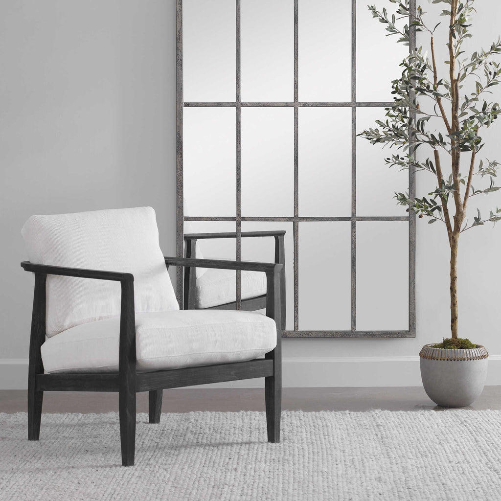 Brunei White Accent Chair - Bombay Mercantile