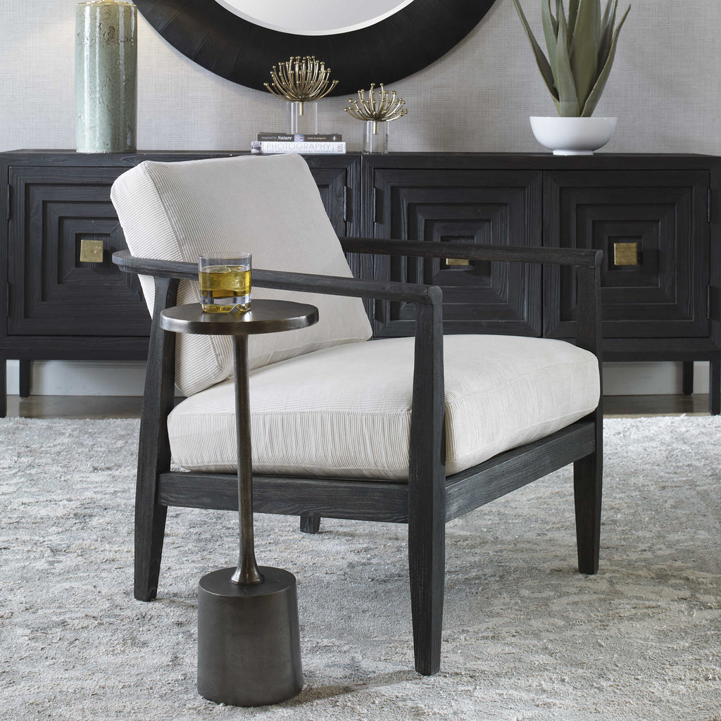 Brunei White Accent Chair - Bombay Mercantile