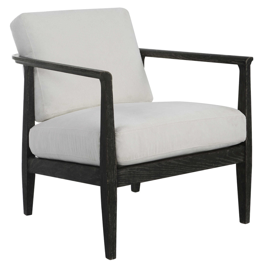 Brunei White Accent Chair - Bombay Mercantile