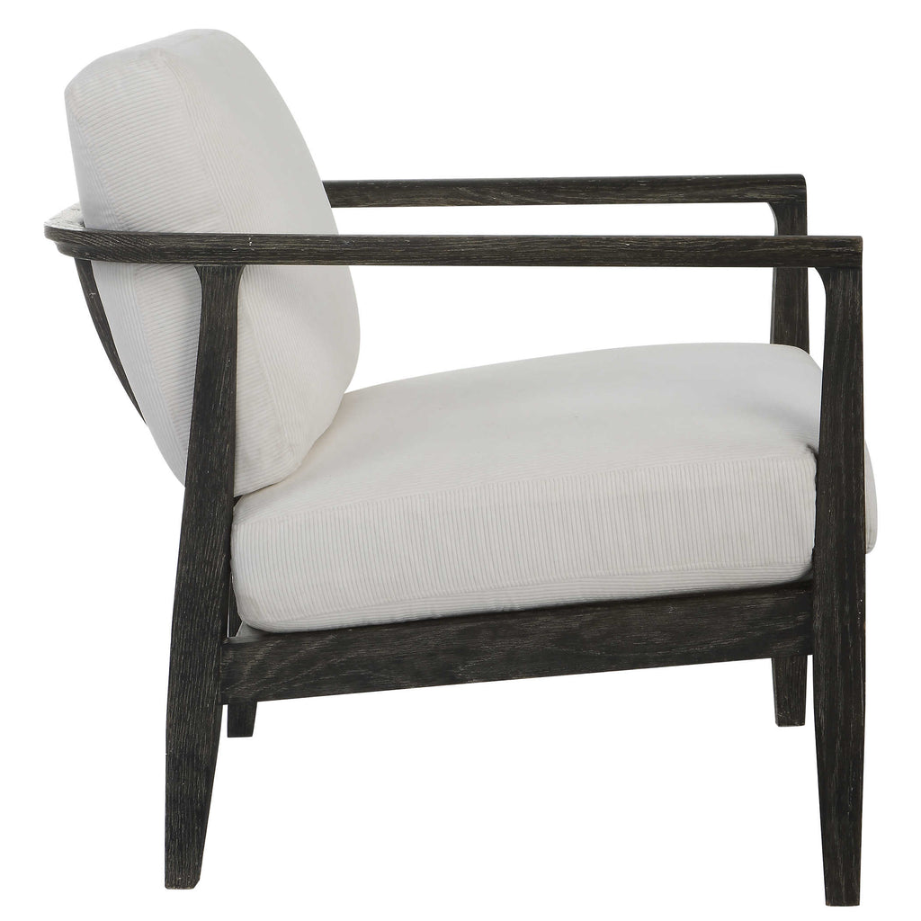 Brunei White Accent Chair - Bombay Mercantile