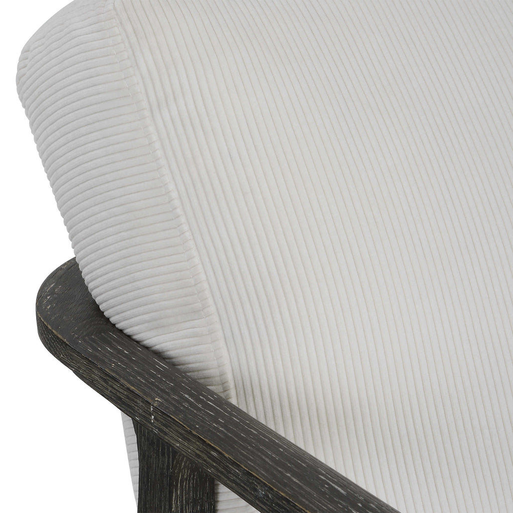 Brunei White Accent Chair - Bombay Mercantile