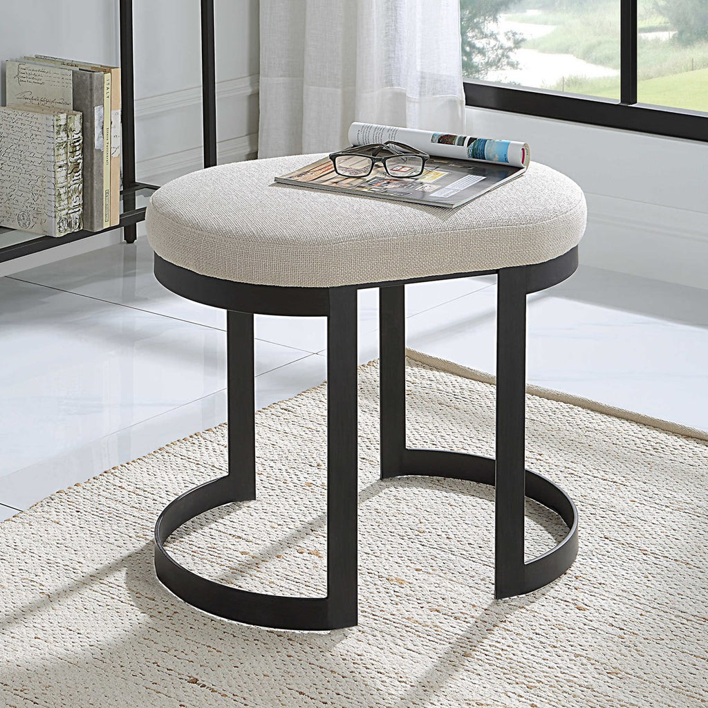 Infinity Black Accent Stool - Bombay Mercantile