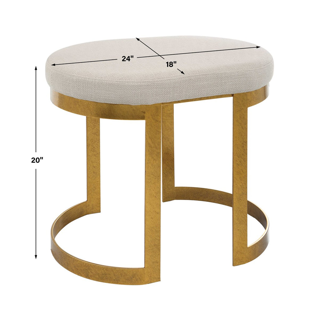 Infinity Gold Accent Stool - Bombay Mercantile