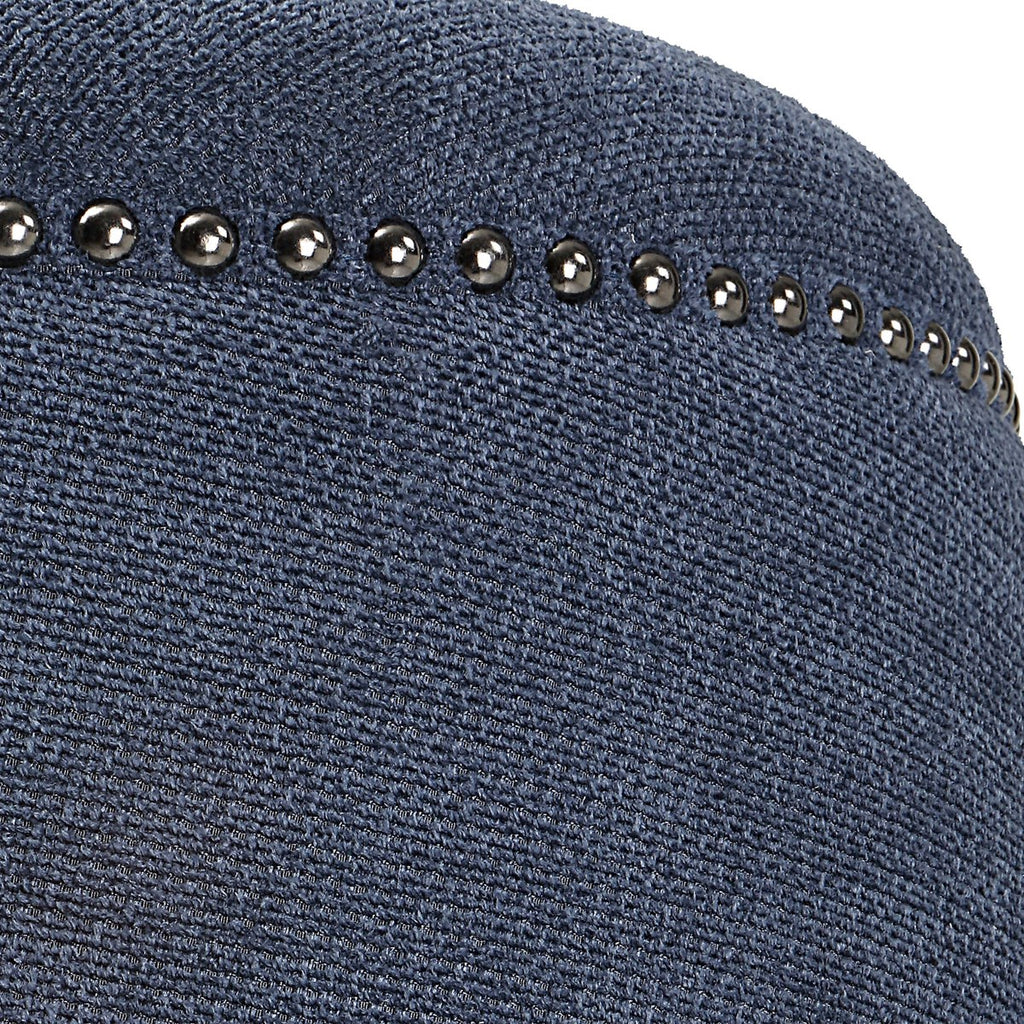 Gumdrop Denim Ottoman - Bombay Mercantile