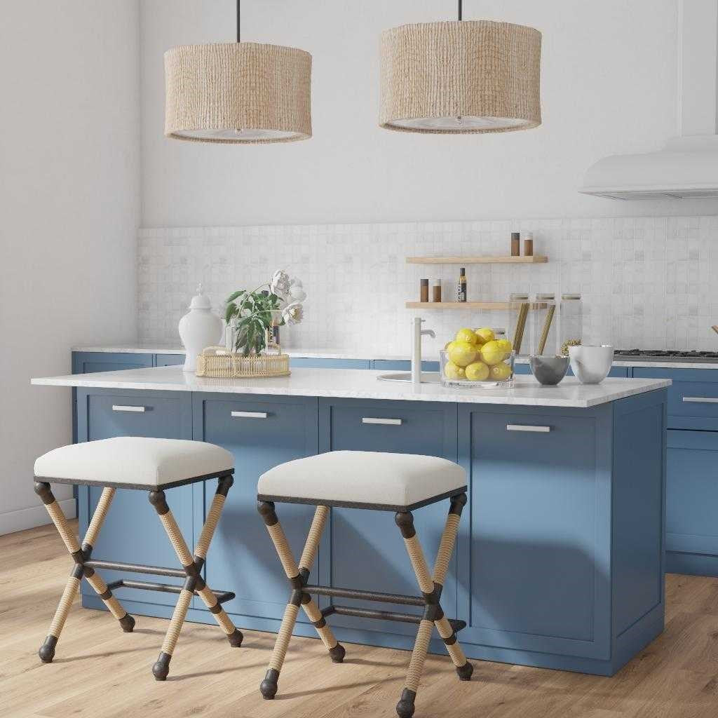 Firth Rustic Oatmeal Counter Stool - Bombay Mercantile