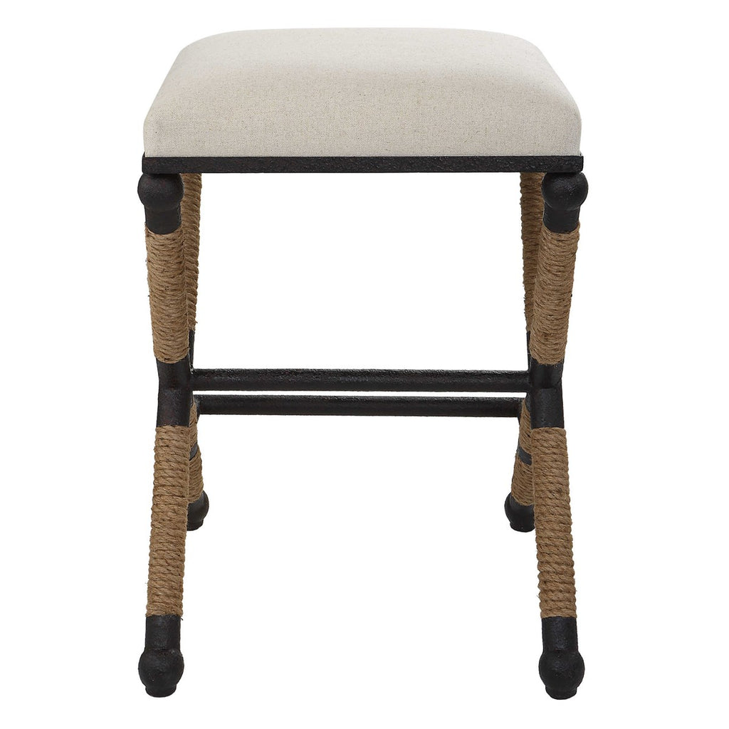 Firth Rustic Oatmeal Counter Stool - Bombay Mercantile