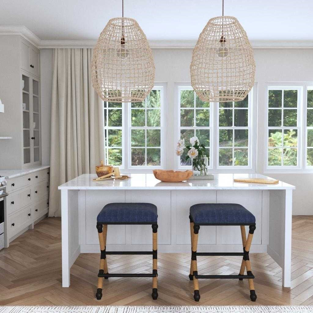 Firth Rustic Navy Counter Stool - Bombay Mercantile