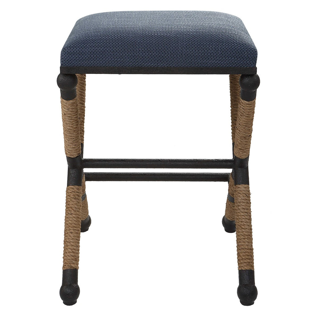 Firth Rustic Navy Counter Stool - Bombay Mercantile