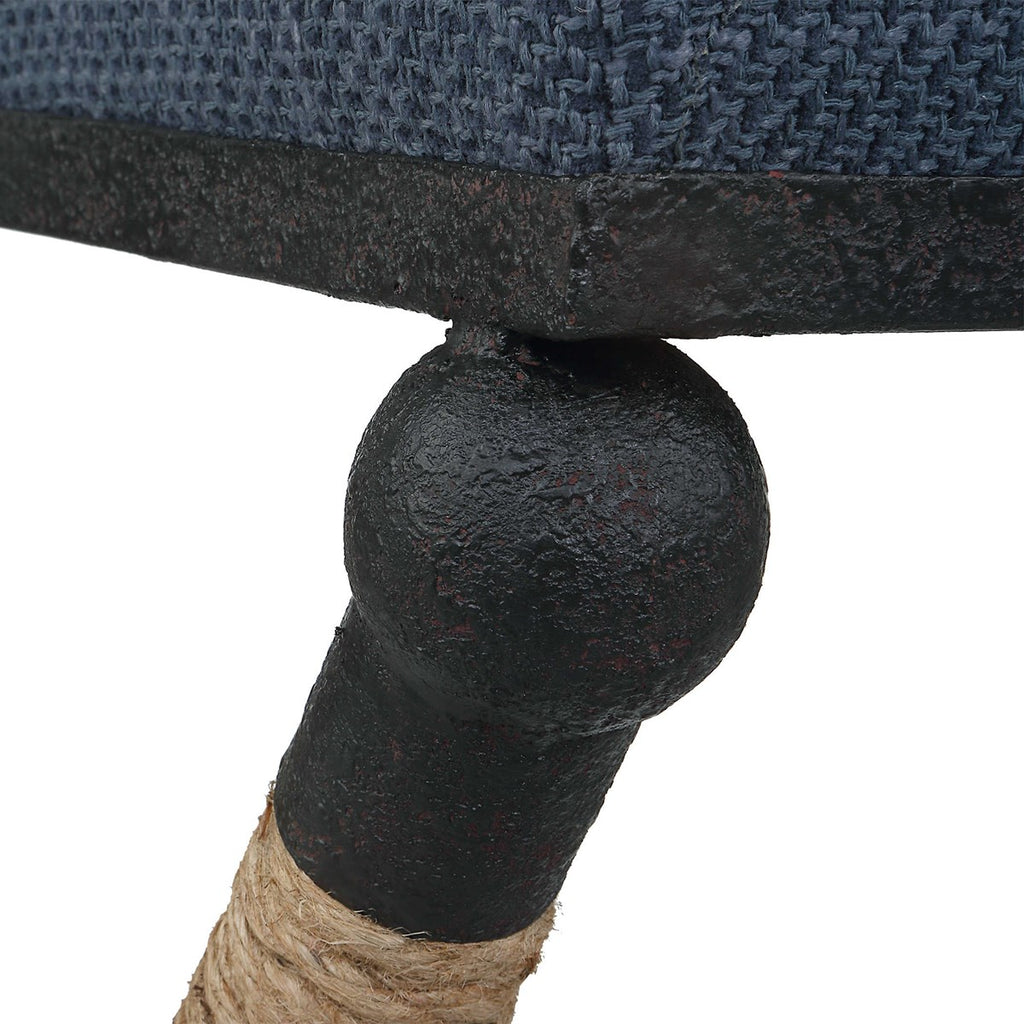Firth Rustic Navy Counter Stool - Bombay Mercantile