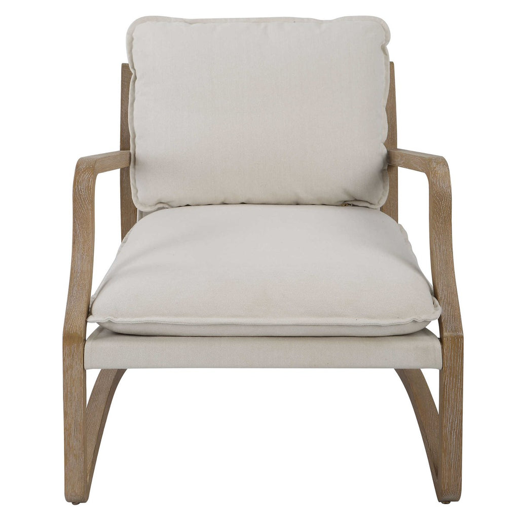 Melora Solid Oak Accent Chair - Bombay Mercantile