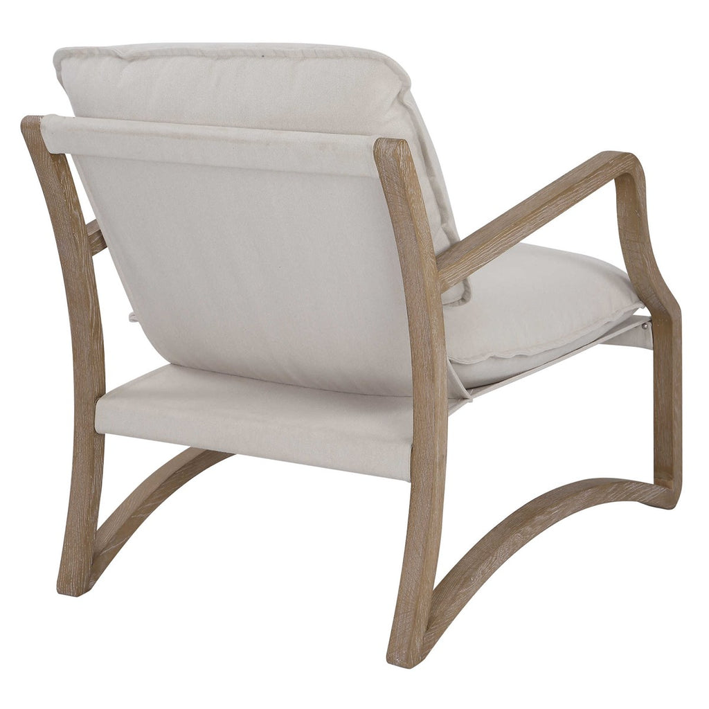 Melora Solid Oak Accent Chair - Bombay Mercantile