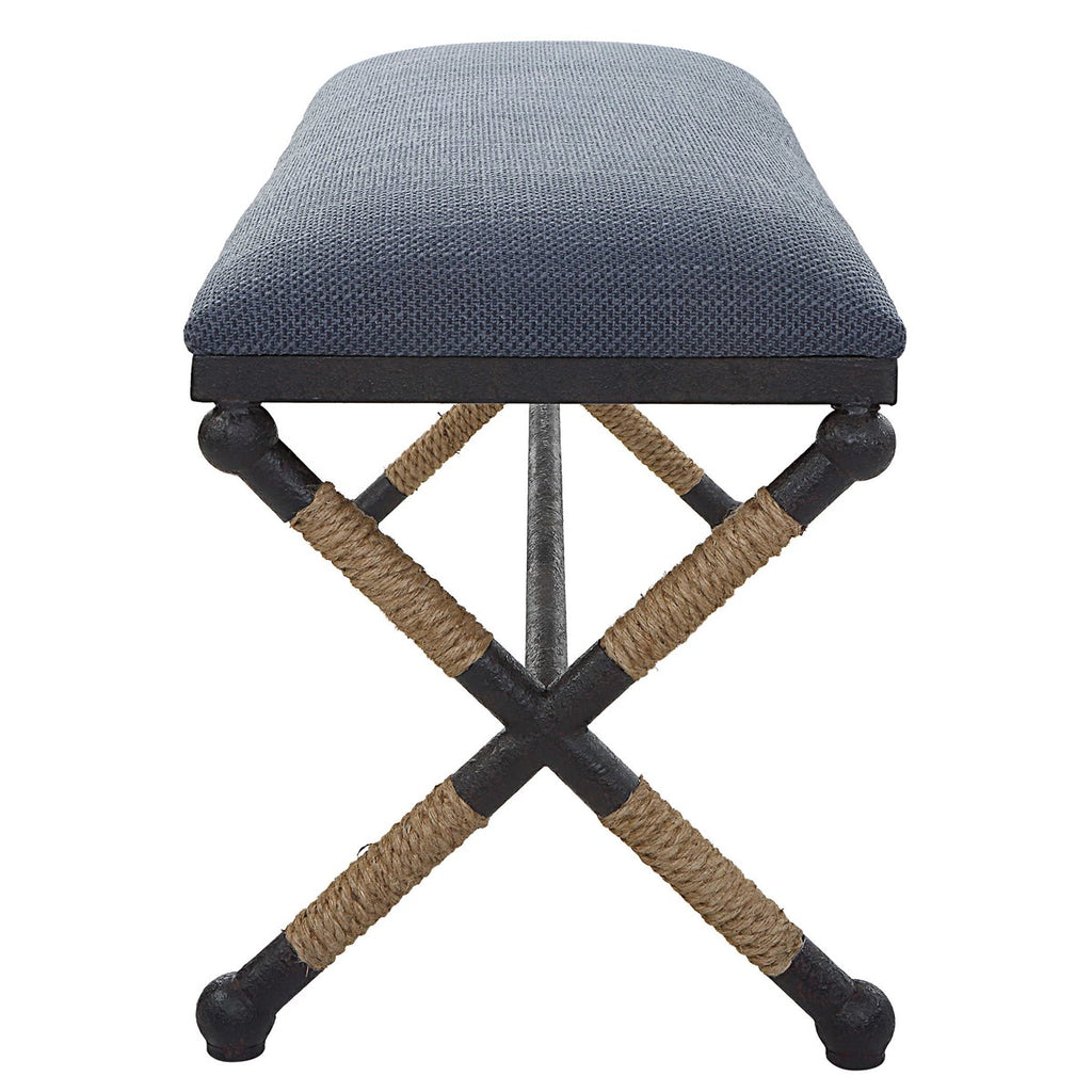 Firth Rustic Navy Bench - Bombay Mercantile